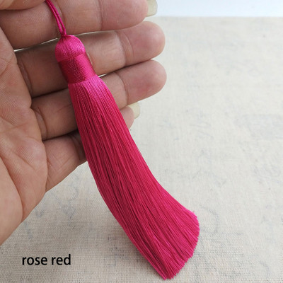 1 τεμ 12 εκ. πολυεστερικές χάντρες μεταξωτές φούντες με κρόσσια βούρτσα φούντες τελείωμα για χειροτεχνίες Κολιέ DIY Κοσμήματα Εύρεση Μπρελόκ Αξεσουάρ
