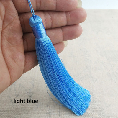 1 τεμ 12 εκ. πολυεστερικές χάντρες μεταξωτές φούντες με κρόσσια βούρτσα φούντες τελείωμα για χειροτεχνίες Κολιέ DIY Κοσμήματα Εύρεση Μπρελόκ Αξεσουάρ