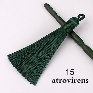 5/10 gab. 8cm mazi zīda pušķi Auskari kulons Piekariņi Amatniecība Sudraba gala vāciņi Pušķi Birstīte DIY rotaslietu izgatavošanai Piederumi