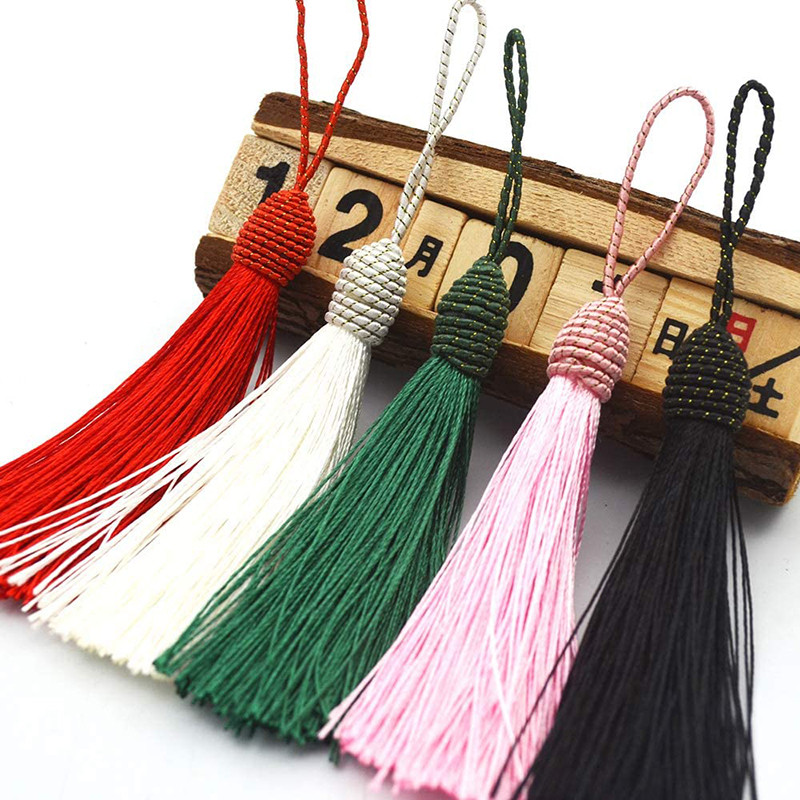 10τμχ Κρεμαστό σχοινί Μεταξωτές Φούντες DIY Φούντες για Χειροτεχνίες Για Κατασκευή κοσμημάτων Αναμνηστικά Σελιδοδείκτες Αξεσουάρ Κουρτίνα-κλειδί Διακόσμηση