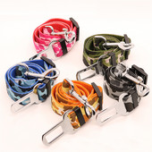 Kamuflaažist teksast lemmikloomakoerte auto turvavöö turvavöö turvarihm reisirihm Reguleeritav kutsikaauto köis Lemmikloomatarvikud koeratarbed