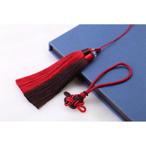 Δύο έγχρωμες κρεμαστά σχοινί μεταξωτές φούντες DIY κουρτίνα ρούχα Τσάντα προμήθειες χειροτεχνίας Κρεμαστό κρεμαστό φούντα Κλασικού στυλ Διακοσμητική φούντα