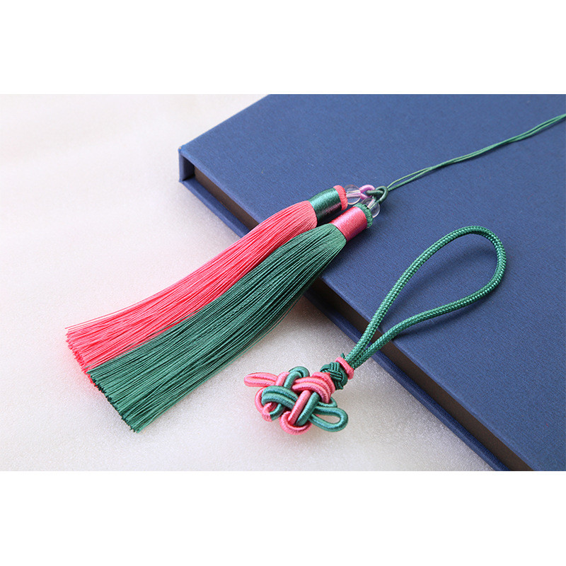 Δύο έγχρωμες κρεμαστά σχοινί μεταξωτές φούντες DIY κουρτίνα ρούχα Τσάντα προμήθειες χειροτεχνίας Κρεμαστό κρεμαστό φούντα Κλασικού στυλ Διακοσμητική φούντα