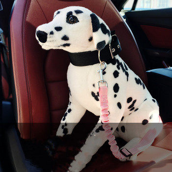 Ζώνη ασφαλείας αυτοκινήτου Pet Dog Cat Ρυθμιζόμενο λουρί Λουρί ζώνης ασφαλείας για μικρούς μεσαίους σκύλους Ταξιδιωτικό κλιπ για κατοικίδια