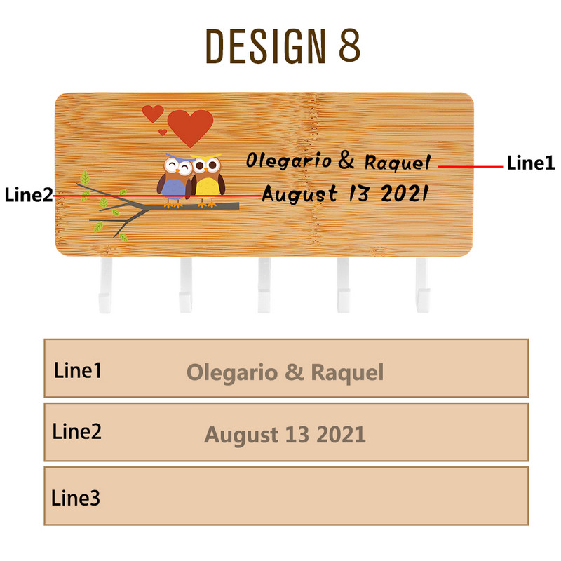 Sieninė raktų kabykla Pasirinktinis tekstas Namų durelės Atgal Raktų kabliukas Medinis laikiklis Juodi/balti Kabliukai Asmenybės Dekoratyviniai papuošalai