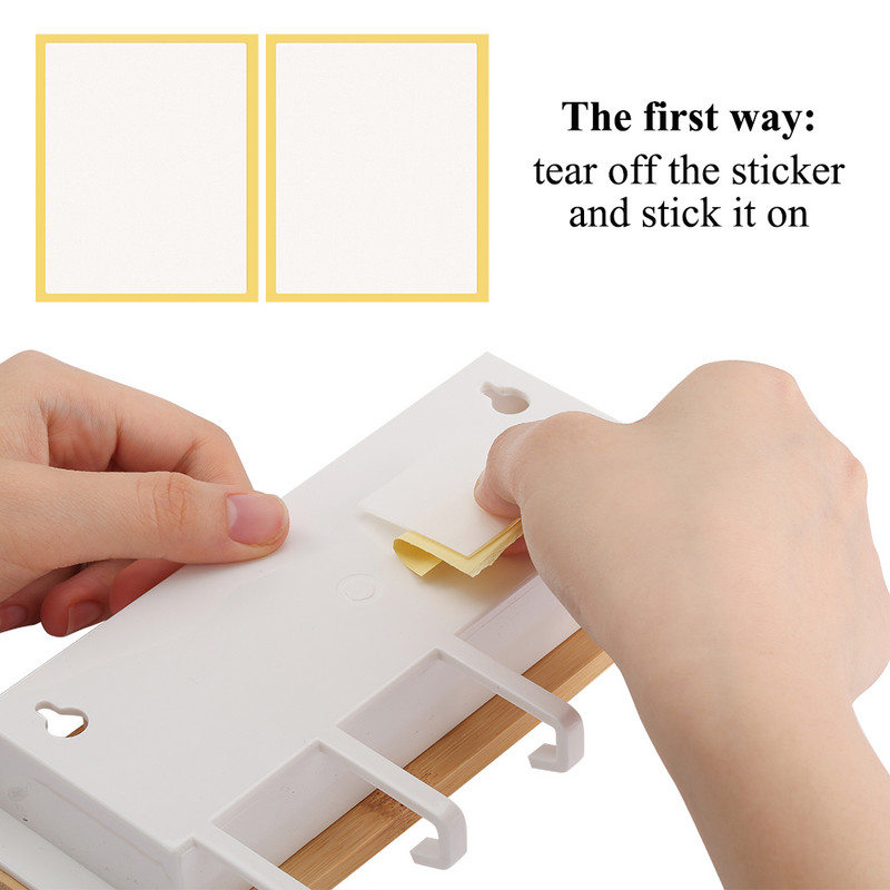 Sieninė raktų kabykla Pasirinktinis tekstas Namų durelės Atgal Raktų kabliukas Medinis laikiklis Juodi/balti Kabliukai Asmenybės Dekoratyviniai papuošalai