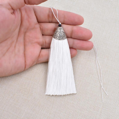 2 τμχ 8 εκ. Μεταξωτές φούντες κρόσσι Κρεμαστό φούντα Διακοσμητικό πινέλο Διακόσμηση κουρτίνας για σκουλαρίκι με μπρελόκ Findings DIY Craft Supplies Jewelry