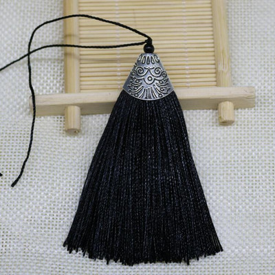 2 τμχ 8 εκ. Μεταξωτές φούντες κρόσσι Κρεμαστό φούντα Διακοσμητικό πινέλο Διακόσμηση κουρτίνας για σκουλαρίκι με μπρελόκ Findings DIY Craft Supplies Jewelry