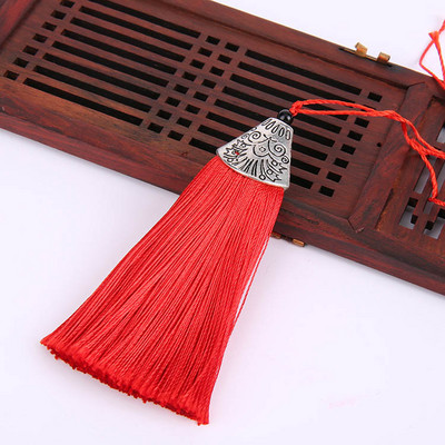 2 τμχ 8 εκ. Μεταξωτές φούντες κρόσσι Κρεμαστό φούντα Διακοσμητικό πινέλο Διακόσμηση κουρτίνας για σκουλαρίκι με μπρελόκ Findings DIY Craft Supplies Jewelry