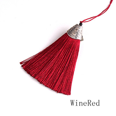 2 τμχ 8 εκ. Μεταξωτές φούντες κρόσσι Κρεμαστό φούντα Διακοσμητικό πινέλο Διακόσμηση κουρτίνας για σκουλαρίκι με μπρελόκ Findings DIY Craft Supplies Jewelry