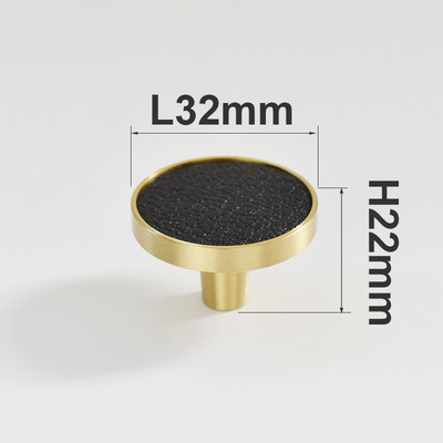 TENCHTWO ορειχάλκινη κρεμάστρα τοίχου Στρογγυλή δερμάτινη κλειδοθήκη Διακοσμητική τσάντα καπέλο ρούχων Γάντζος μαύρος πόμολο μπάνιου και επίπλων