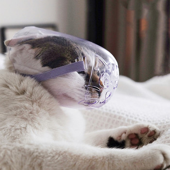 Κάλυμμα περιποίησης κατοικίδιων που αναπνέει Αξεσουάρ μπάνιου για γάτες Gotas Ρυθμιζόμενη μάσκα ρύγχους για κουτάβι Cat Katten Sphynx Mascotas Products