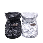 Suņu mājdzīvnieku ziemas mētelis jaka PU reljefs kaķu kucēns ziemas siltas drēbes 2 krāsas 5 izmēri