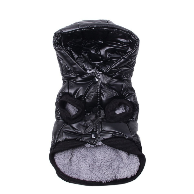 Suņu mājdzīvnieku ziemas mētelis jaka PU reljefs kaķu kucēns ziemas siltas drēbes 2 krāsas 5 izmēri