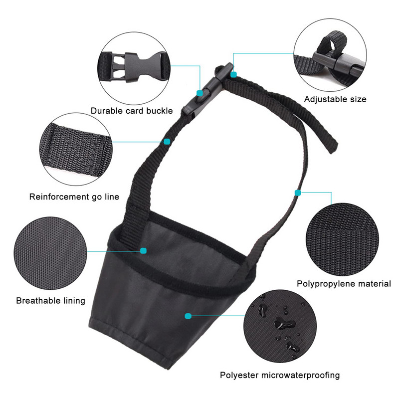 Suņu uzpurņi kodināšanai, riešanai košļāšanai Regulējams suņa mutes vāciņš maziem vidēji lieliem suņiem Mīksts, ērts suņa purns