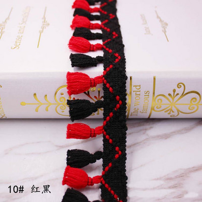 1 υάρδες/παρτίδα Φούντα με κρόσια υφασμάτινες φούντες Διακοσμητικά δαντέλα με κρόσσια με φούντες για διακόσμηση κουρτινών DIY Αξεσουάρ ραπτικής