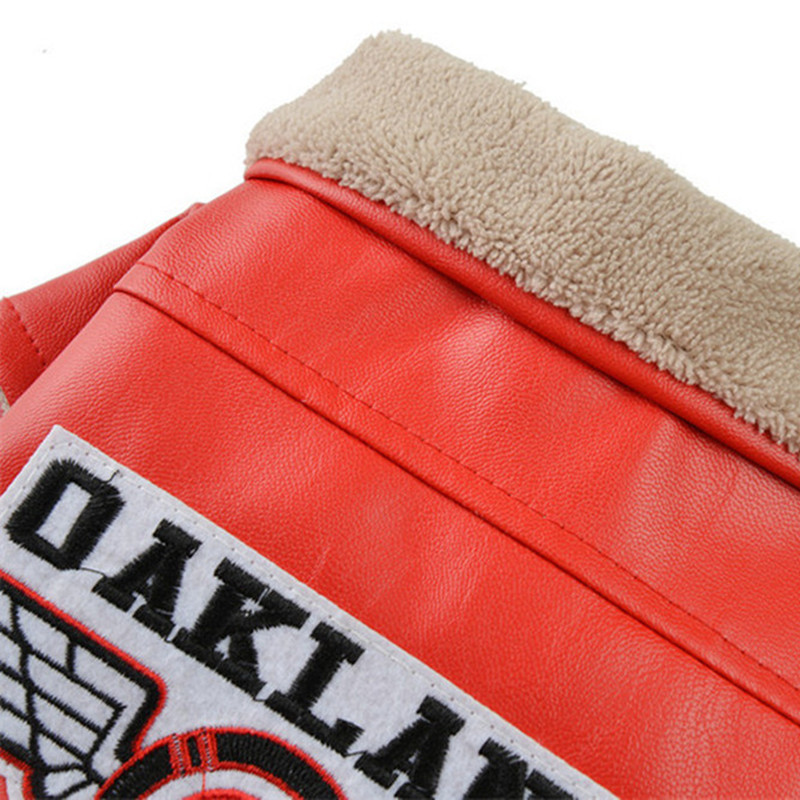 Őszi téli szélálló kisállat bőr ruházat hímzés meleg vízálló könnyen tisztítható kiváló minőségű plüss jóképű kabát ing