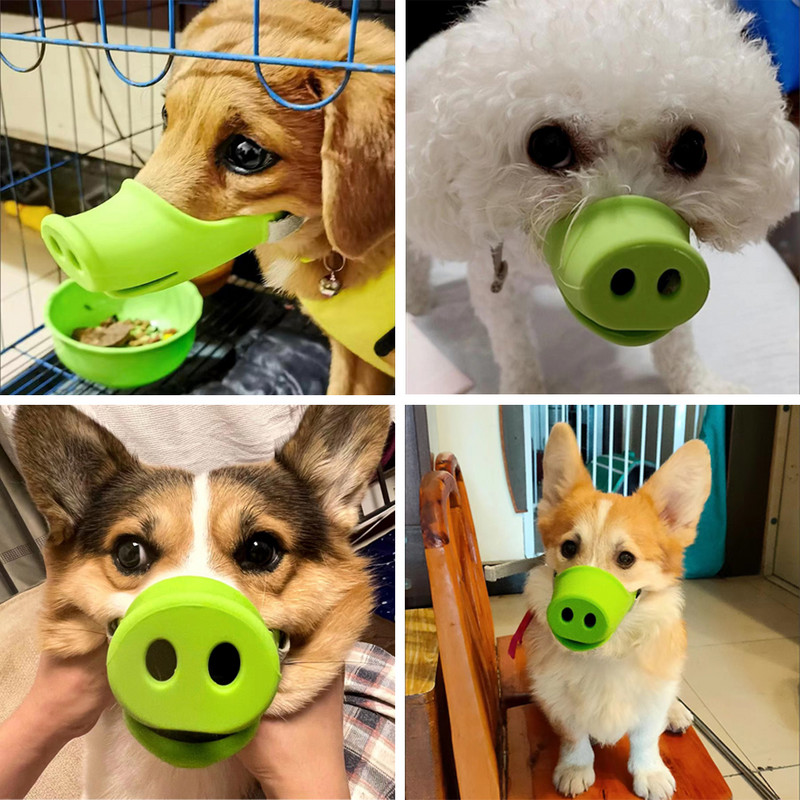 Ρύγχος σκύλου Ρυθμιζόμενο ρύγχος κατοικίδιου ζώου Ρύγχος σιλικόνης Χοιρινή μύτη κατά του φλοιού Σταματήστε το δάγκωμα Μασώντας μικρά σκυλιά Ρύγχος στόματος αξεσουάρ