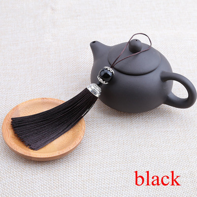 2 DB 18 cm-es függő kötél gyöngyök selyem bojt rojt varrás frufru bojt trimm Kulcsbojt barkácsoláshoz díszíteni függönytartozékok alkatrészei