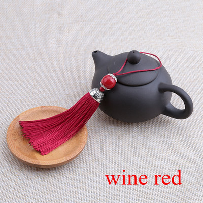 2 DB 18 cm-es függő kötél gyöngyök selyem bojt rojt varrás frufru bojt trimm Kulcsbojt barkácsoláshoz díszíteni függönytartozékok alkatrészei