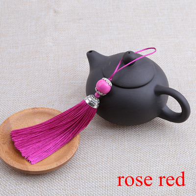 2 DB 18 cm-es függő kötél gyöngyök selyem bojt rojt varrás frufru bojt trimm Kulcsbojt barkácsoláshoz díszíteni függönytartozékok alkatrészei