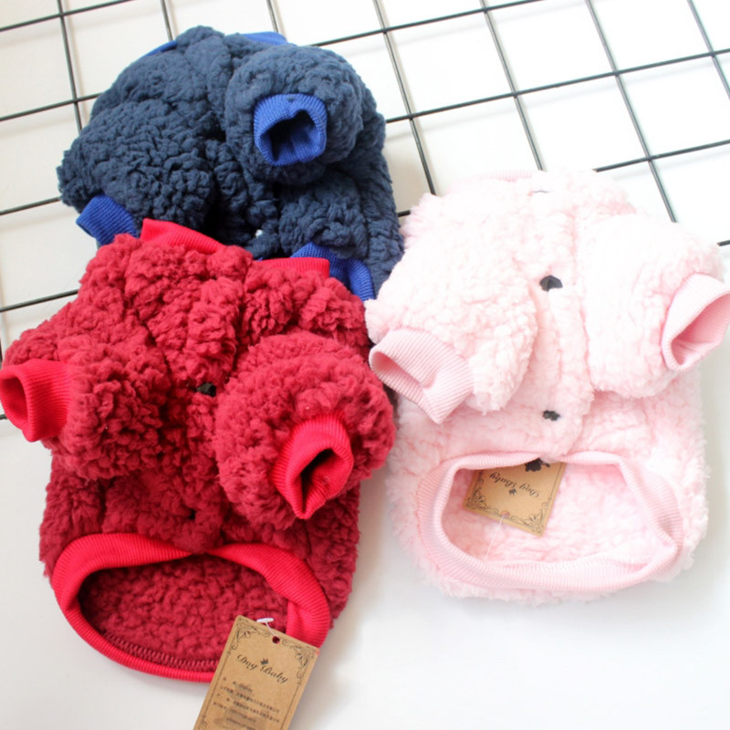 Ziemas apģērbs suņiem Silts vilnas kucēnu apģērbs Čivavas mājdzīvnieku apģērbs maziem un vidējiem suņiem Mētelis Hoodie Chihuahua Pet Clothes York