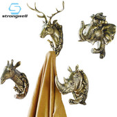 Stongwell Eiropas brieža galvas sienas mētelis āķis pakaramais atslēgu turētājs uzglabāšanas āķi Minimālisma ziemeļvalstu mājas virtuve vannas istabas dekorēšana