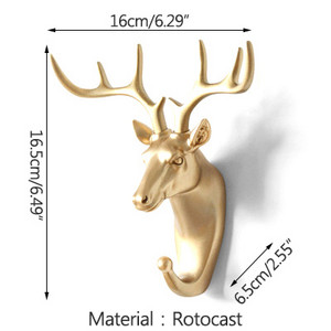 Stongwell Eiropas brieža galvas sienas mētelis āķis pakaramais atslēgu turētājs uzglabāšanas āķi Minimālisma ziemeļvalstu mājas virtuve vannas istabas dekorēšana