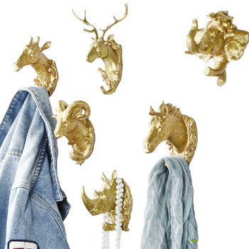 Stongwell European Deer Head παλτό τοίχου με γάντζο κρεμάστρα Βάση κλειδιού Γάντζοι αποθήκευσης Μινιμαλιστική σκανδιναβική διακόσμηση μπάνιου κουζίνας σπιτιού