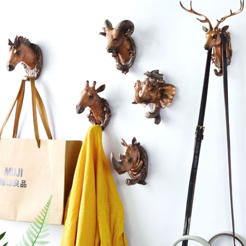 Stongwell Eiropas brieža galvas sienas mētelis āķis pakaramais atslēgu turētājs uzglabāšanas āķi Minimālisma ziemeļvalstu mājas virtuve vannas istabas dekorēšana