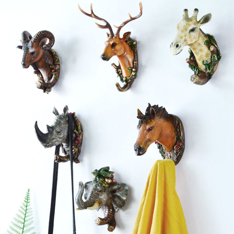 Stongwell Eiropas brieža galvas sienas mētelis āķis pakaramais atslēgu turētājs uzglabāšanas āķi Minimālisma ziemeļvalstu mājas virtuve vannas istabas dekorēšana