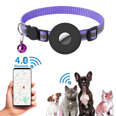 Pet Mini GPS Tracker Nutikas lokaator Koera bränd Lemmikloomade tuvastamine Kantav jälgimisseade Bluetooth kassi koerale linnule kaotsiminekuvastane jälgimisrihm