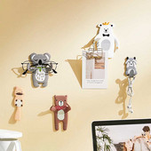 2022 Nova kuka za životinje Zidna tkanina za ključeve Žičana vješalica Ljepljiva kuka Iza vrata Stalak za pohranu torbi Držač kuhinjskih naprava Kuka za ogrtač