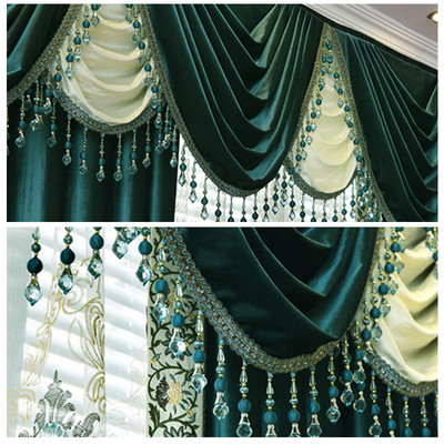 1M kristályüveg gyöngyökkel díszített csipke rojt díszítés poliészter heveder bojt függöny díszítés barkácsolás esküvői dekoráció kézműves kárpit kiegészítők