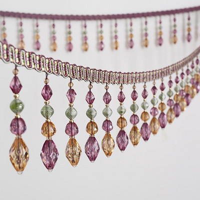 1M krištolinio stiklo karoliukai nėrinių pakraščiai poliesterio juostos kutai užuolaidų apdaila "pasidaryk pats" vestuvių dekoras amatai apmušalų priedai