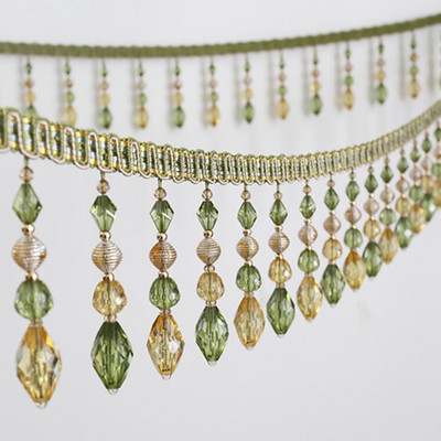 1M krištolinio stiklo karoliukai nėrinių pakraščiai poliesterio juostos kutai užuolaidų apdaila "pasidaryk pats" vestuvių dekoras amatai apmušalų priedai