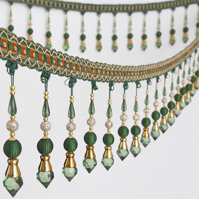 1M krištolinio stiklo karoliukai nėrinių pakraščiai poliesterio juostos kutai užuolaidų apdaila "pasidaryk pats" vestuvių dekoras amatai apmušalų priedai