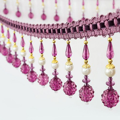 1M krištolinio stiklo karoliukai nėrinių pakraščiai poliesterio juostos kutai užuolaidų apdaila "pasidaryk pats" vestuvių dekoras amatai apmušalų priedai