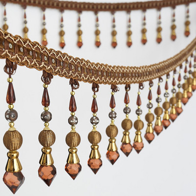 1M krištolinio stiklo karoliukai nėrinių pakraščiai poliesterio juostos kutai užuolaidų apdaila "pasidaryk pats" vestuvių dekoras amatai apmušalų priedai