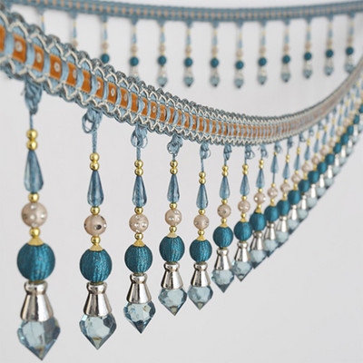 1M krištolinio stiklo karoliukai nėrinių pakraščiai poliesterio juostos kutai užuolaidų apdaila "pasidaryk pats" vestuvių dekoras amatai apmušalų priedai