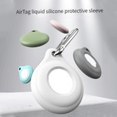 Õhumärgiste jälgimisseadme kate jaoks kaotsiminekuvastane koera jälgija asukoha võtmehoidja Airtag vedel silikoon kaasaskantav võtmehoidja jaoks