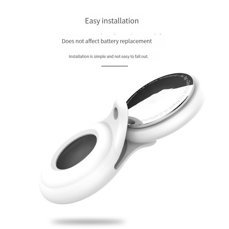 Õhumärgiste jälgimisseadme kate jaoks kaotsiminekuvastane koera jälgija asukoha võtmehoidja Airtag vedel silikoon kaasaskantav võtmehoidja jaoks