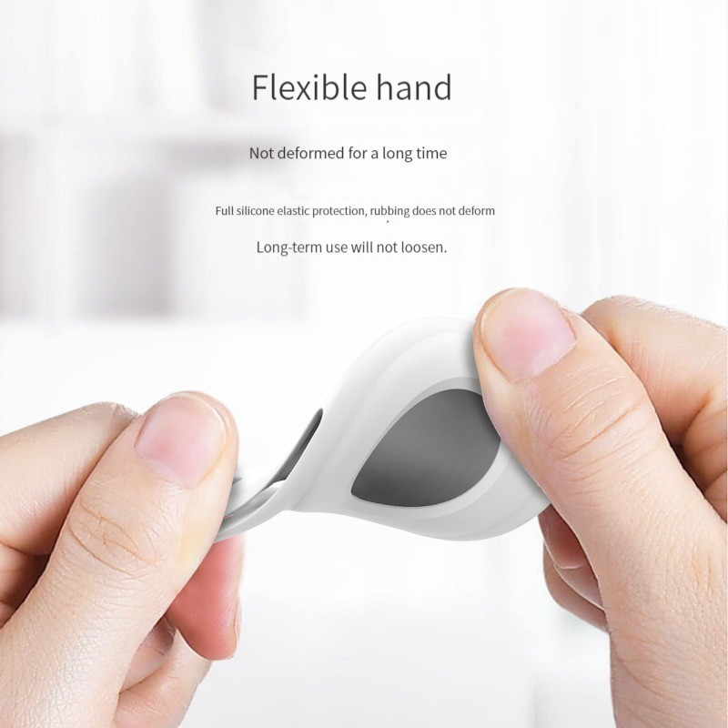 Õhumärgiste jälgimisseadme kate jaoks kaotsiminekuvastane koera jälgija asukoha võtmehoidja Airtag vedel silikoon kaasaskantav võtmehoidja jaoks