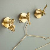 Месингова безперфорационна кука за ключове Поставка Държач Животно Растение Висяща декорация Палто Шапка Поставка за съхранение Баня Кухня Висулка Закачалка