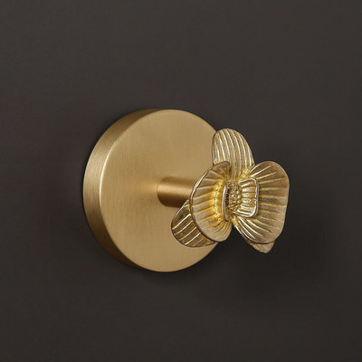 Месингова безперфорационна кука за ключове Поставка Държач Животно Растение Висяща декорация Палто Шапка Поставка за съхранение Баня Кухня Висулка Закачалка