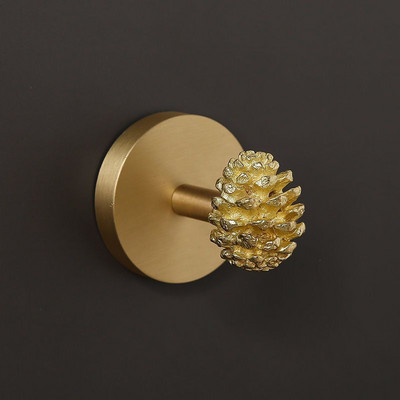 Месингова безперфорационна кука за ключове Поставка Държач Животно Растение Висяща декорация Палто Шапка Поставка за съхранение Баня Кухня Висулка Закачалка