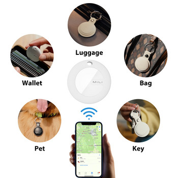 Σκύλος GPS Tracker Airtag Μίνι εντοπιστής κατοικίδιων για γάτες Συσκευή παρακολούθησης κουταβιών με θήκη αδιάβροχη Smart Antilost Key Finders