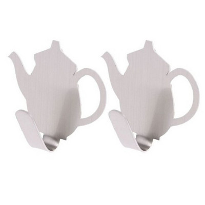 2 τμχ/σετ Κουζίνας Πόρτα τοίχου Κουζίνας Μεταλλική Κρεμάστρα για Κλειδιά Βρετανική Τσαγιέρα Διακοσμητική θήκη ρούχων Εργαλείο ράφι αποθήκευσης