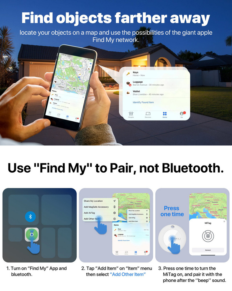 Mini Gps Tracker για Cats Dog Smart Locator Airtags Ios Key Finders Συσκευή παρακολούθησης κατοικίδιων με θήκη Αδιάβροχη Puppy Products