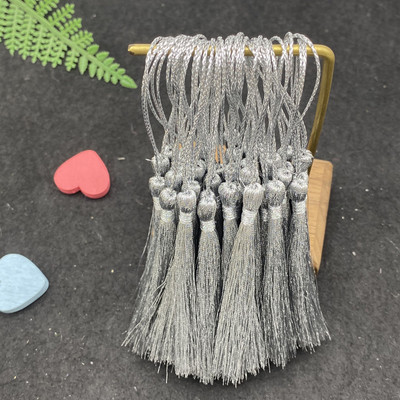 32 τμχ 13 εκ. Χρυσό/Ασημί κλειδί Φούντα κρόσσια Μεταξωτή κλωστή Κρεμαστό Φούντες Διακοσμητικά για κοσμήματα DIY κάρτα Κουρτίνες Ρούχα Γάμου